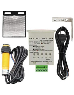 Contador Digital LED 6 Dígitos DIGITEN + Sensor Fotoeléctrico 2