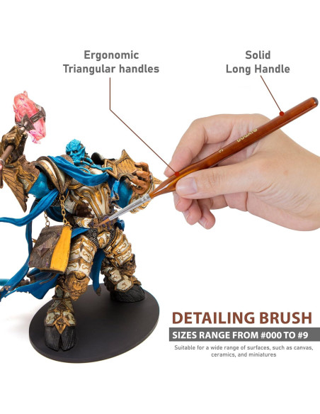 DUGATO Juego de Pinceles de Pintura 15pcs Cerda Premium