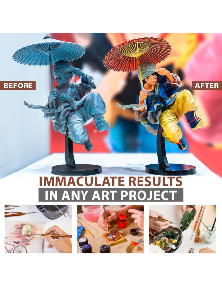 DUGATO Juego de Pinceles de Pintura 15pcs Cerda Premium