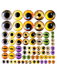 Ojos de Vidrio Redondos Zomiboo 70 Pcs 4 Tamaños DIY