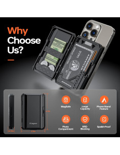 Billetera Magnética X-Pocket con Bloqueo RFID y Soporte para iPhone 2