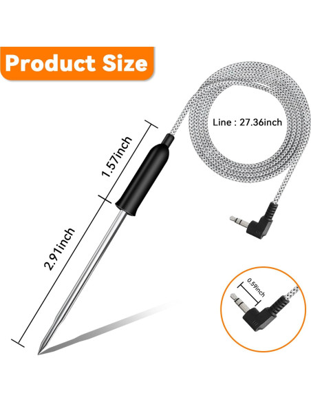 Sonda de Termómetro Inteligente Semaiki para Parrilla Ninja y LG