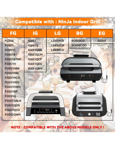 Sonda de Termómetro Inteligente Semaiki para Parrilla Ninja y LG