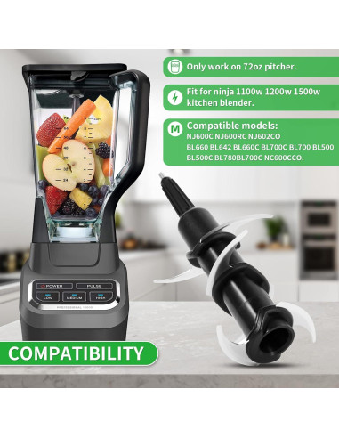 Cuchilla de Reemplazo Ninja 6 Aletas 178g para Licuadora