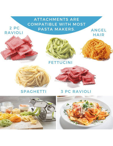 Juego de Accesorios para Pasta CucinaPro - 5 Cortadores Manuales