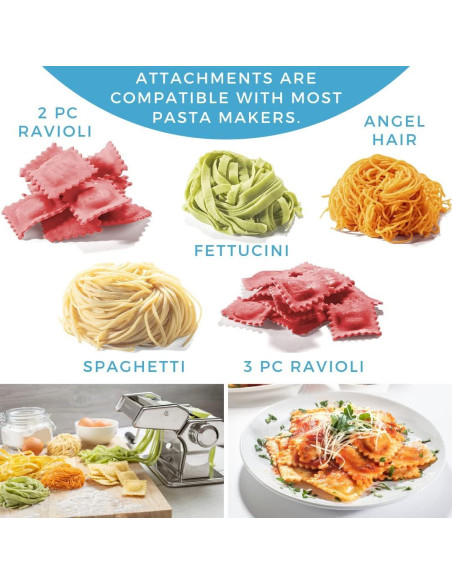 Juego de Accesorios para Pasta CucinaPro - 5 Cortadores Manuales