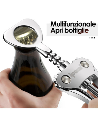 Abridor de Vino IPOW WS01 Multifuncional Plateado