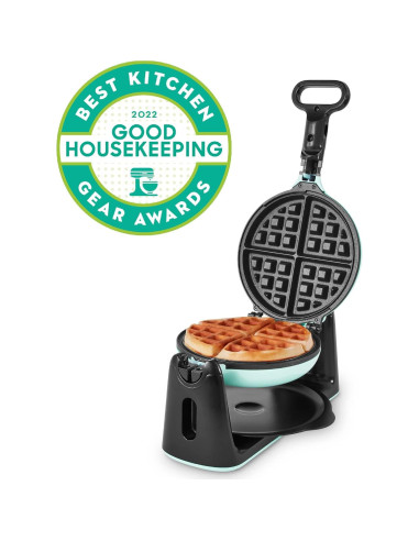Máquina de Waffles Belgas DASH Aqua 16.5 cm Antiadherente