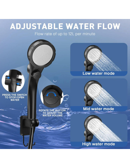 Ducha de Camping MIAOKE Portátil 7800mAh con Pantalla Digital Ducha de Camping MIAOKE Portátil 7800mAh con Pantalla Digital