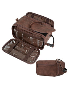 Neceser de Viaje PAVILIA Marrón Oscuro 26.67x13.97 cm