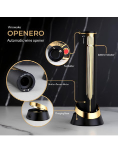 Sacacorchos Eléctrico LINKSTYLE Oro con Base Recargable 2