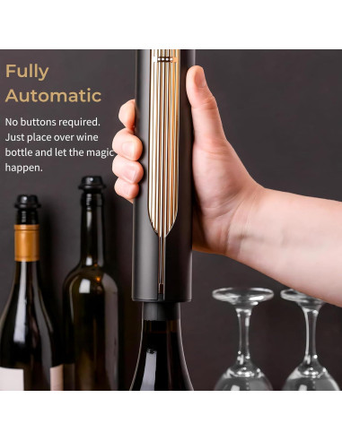 Sacacorchos Eléctrico LINKSTYLE Oro con Base Recargable