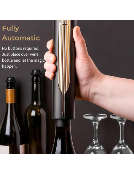 Sacacorchos Eléctrico LINKSTYLE Oro con Base Recargable