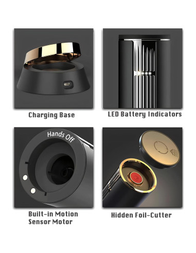 Sacacorchos Eléctrico LINKSTYLE Oro con Base Recargable