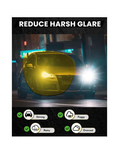 Gafas de Visión Nocturna SODQW Amarillas Polarizadas Unisex