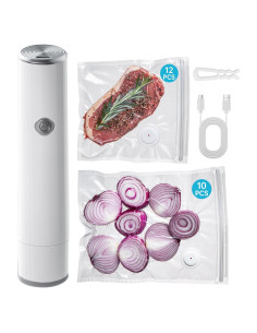 Sellador al vacío TNETCHRY portátil con 22 bolsas reutilizables