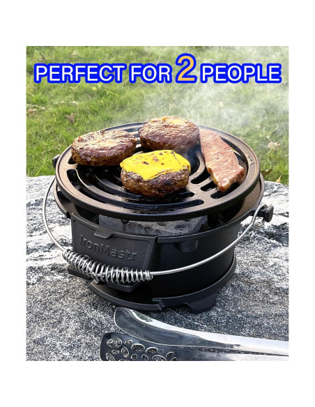 Parrilla Hibachi IronMaster R36E Hierro Fundido Portátil