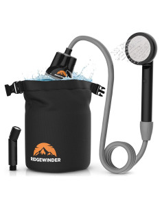 Ducha Portátil Ridgewinder 10L Batería Recargable Camping