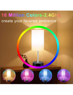 Lámpara de mesa Peteme LED RGB inteligente con USB 2