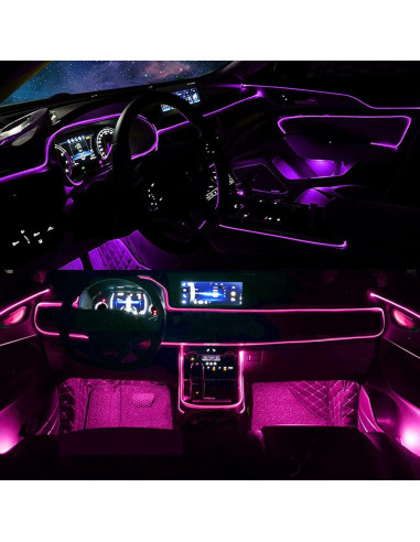 Luces LED de tira DEHERANE para coche RGB 800 cm Bluetooth