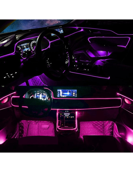 Luces LED de tira DEHERANE para coche RGB 800 cm Bluetooth