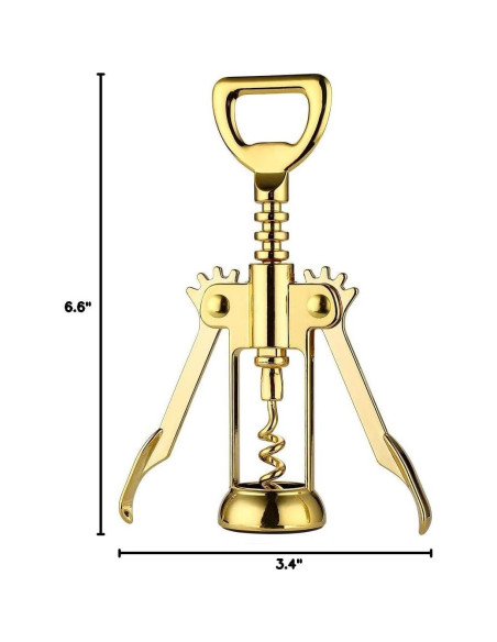 Abridor de Vino y Cerveza JXS Dorado Multifuncional