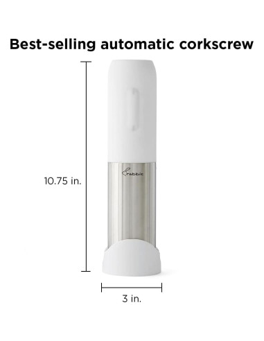 Abridor de Vino Eléctrico Rabbit Compacto con Cortador Integrado