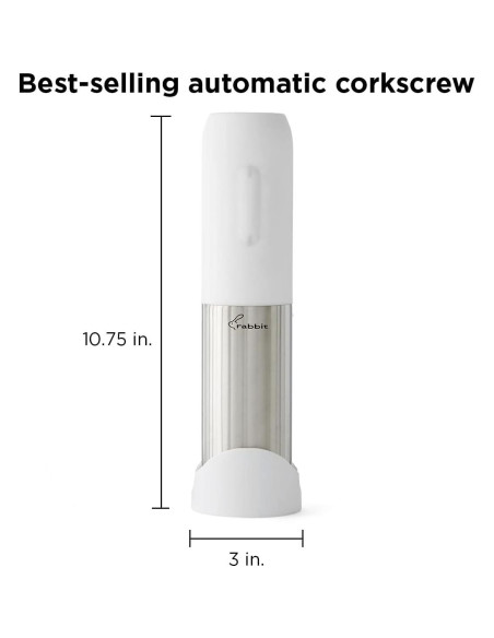 Abridor de Vino Eléctrico Rabbit Compacto con Cortador Integrado