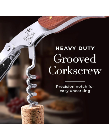 Abridor de Vino Zulay Kitchen Doble Bisagra Acero Inoxidable