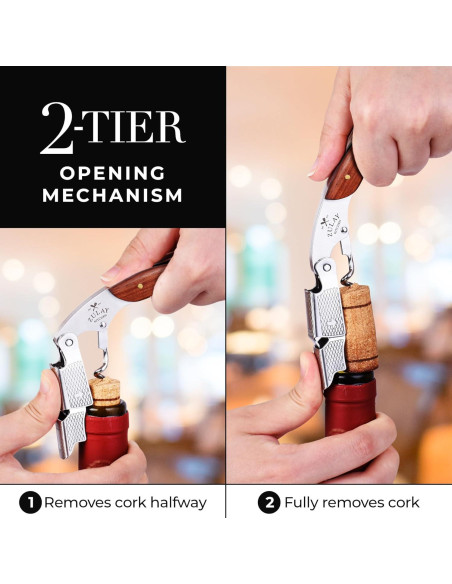 Abridor de Vino Zulay Kitchen Doble Bisagra Acero Inoxidable