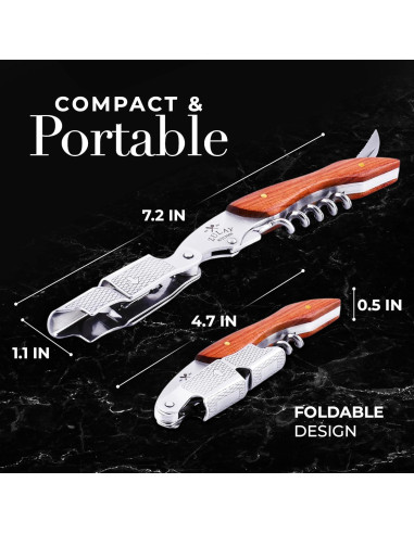 Abridor de Vino Zulay Kitchen Doble Bisagra Acero Inoxidable