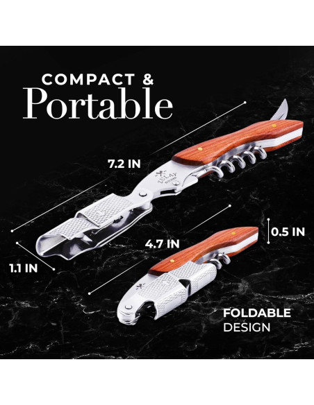 Abridor de Vino Zulay Kitchen Doble Bisagra Acero Inoxidable