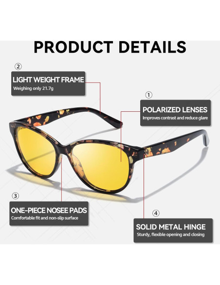 Gafas de sol polarizadas SIPHEW para mujeres UV400