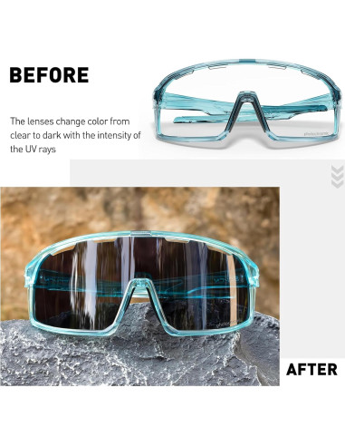 Gafas de Ciclismo SCVCN Fotoquímicas UV400 Ajustables