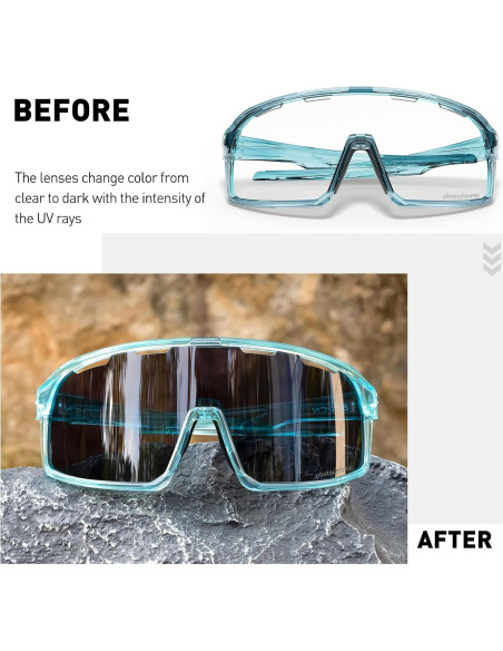 Gafas de Ciclismo SCVCN Fotoquímicas UV400 Ajustables