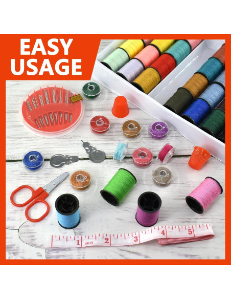 Kit de Costura 100 Piezas Renashed - Hilo, Agujas, Tijeras