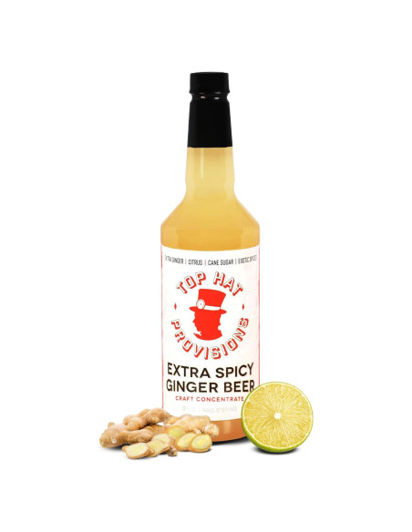 Jarabe de Jengibre Picante Top Hat 32 oz - Mezcla para Sodas