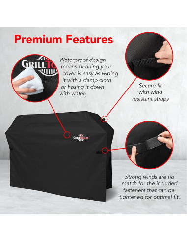 Funda BBQ GrillTough 147 cm Impermeable y Resistente