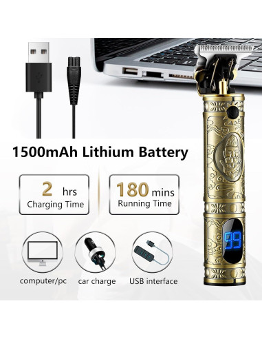 Cortadora de Cabello AMULISS AU-JM-700AL Inalámbrica LED