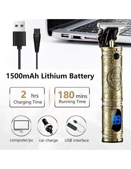 Cortadora de Cabello AMULISS AU-JM-700AL Inalámbrica LED