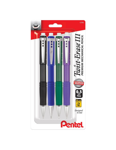 Lápiz Mecánico Pentel Twist Erase III 0.5mm 4 Colores