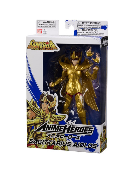 Figura de Acción Sagitario Aiolos Anime Heroes Bandai 16.5 cm