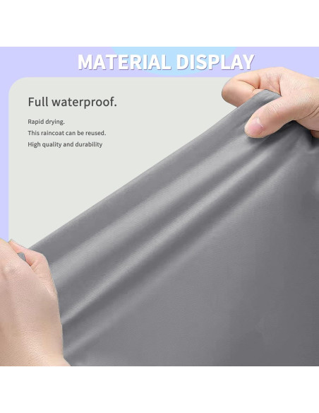 2 Ponchos de Lluvia Reutilizables Roctee para Adultos Gris