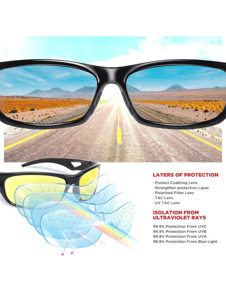 Gafas de sol deportivas RIVBOS RB831 polarizadas UV400 Gafas de sol deportivas RIVBOS RB831 polarizadas UV400