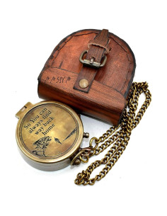 Brújula AASIYA de Latón Antiguo - 5.08 cm, Multifuncional