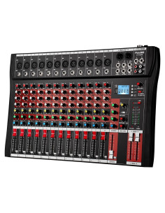 Mezclador de Audio FULODE CT120 de 12 Canales con Bluetooth