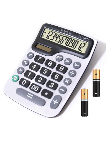 Calculadora de Escritorio YEBMoo 12 Dígitos Solar y Batería