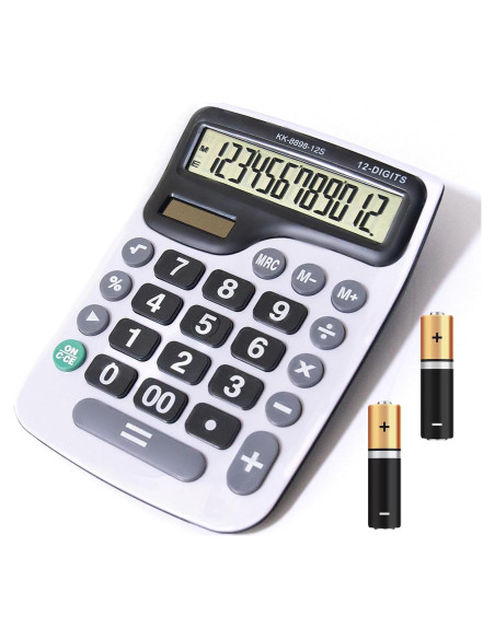 Calculadora de Escritorio YEBMoo 12 Dígitos Solar y Batería