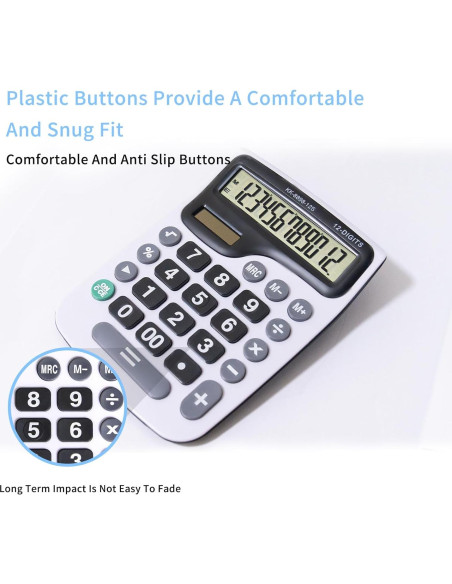 Calculadora de Escritorio YEBMoo 12 Dígitos Solar y Batería