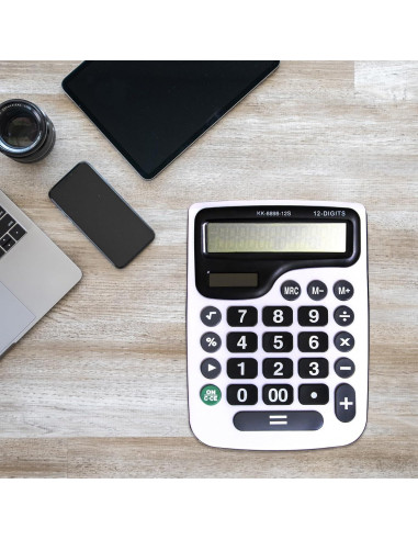 Calculadora de Escritorio YEBMoo 12 Dígitos Solar y Batería